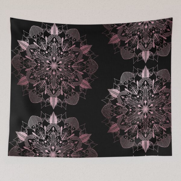 Item preview,  Infinite Mandala-Pink With Black Background designed and sold by MIK's SHOP.