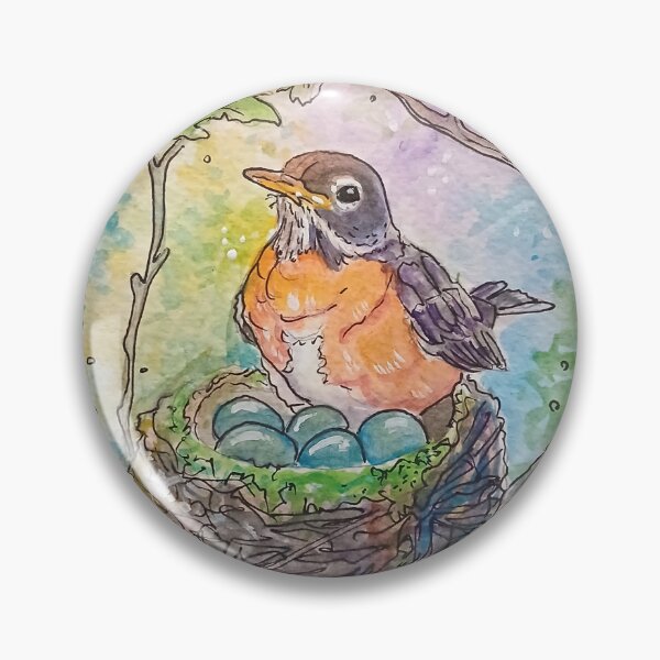 Item preview, Robin In a Nest designed and sold by RLawrenceArt.