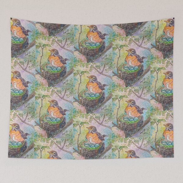 Item preview, Robin In a Nest designed and sold by RLawrenceArt.