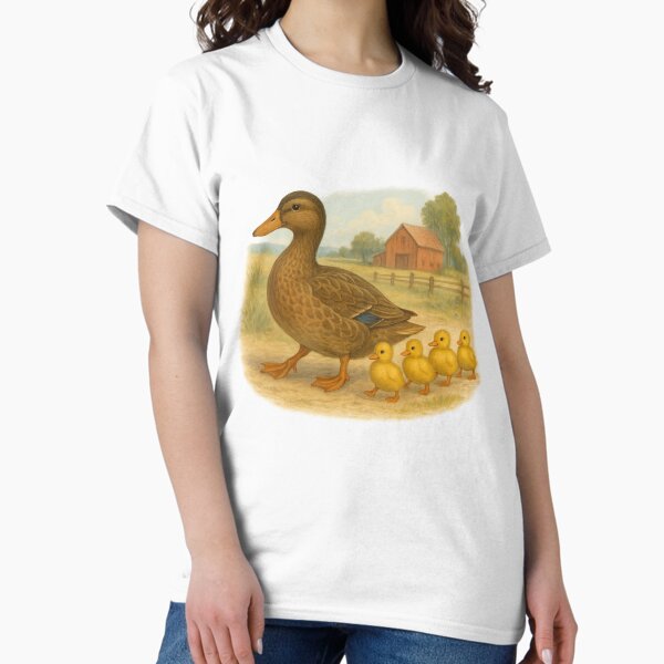 Item preview, Duck and her babies on a farm  designed and sold by TNCALakeDropLLC.