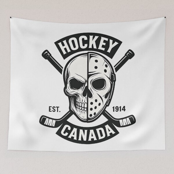 Item preview, Half Skull, Full Send – Canadian Hockey Skull Tee designed and sold by WAUZ.