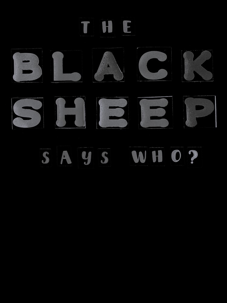 Thumbnail 7 of 7, Oversized T-Shirt, The Black Sheep Says Who? designed and sold by LindasPhotoArt.