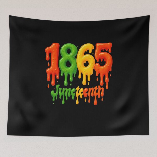 Aperçu de l'œuvre Free-ish depuis 1865 Juneteenth Day Graphic Black Pride Drip créée et vendue par facegm.