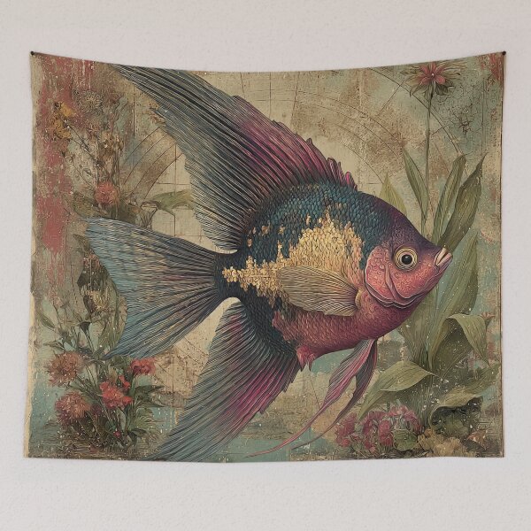 Item preview,  Cartographic Depths: A Floral Angelfish designed and sold by bloorose.