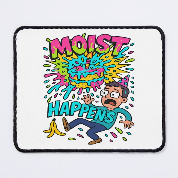 Item preview, Moist Happens - Birthday Cake Explosion designed and sold by POD DYNASTY | Original Print On Demand T-Shirt Graphics.