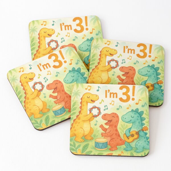 Item preview, Dino Band – Musical Birthday for 3 Year Old designed and sold by Meandmyshop.