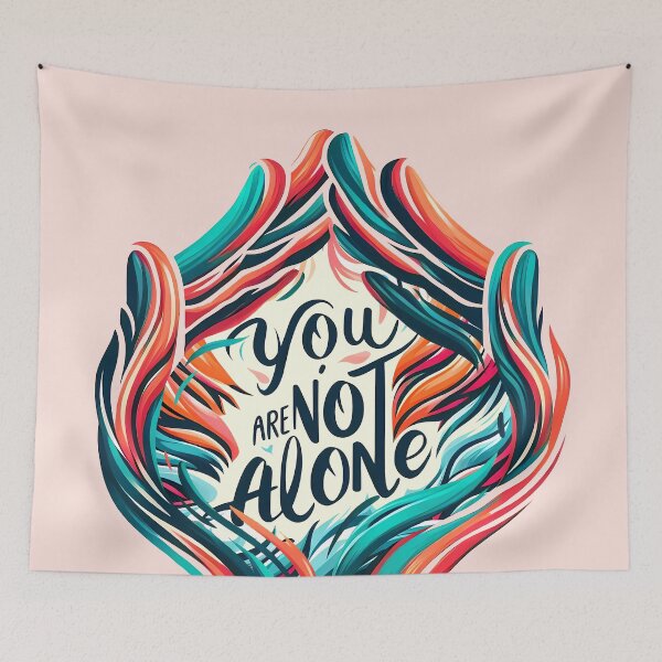 Item preview, You Are Not Alone, typography designed and sold by maxmaj.