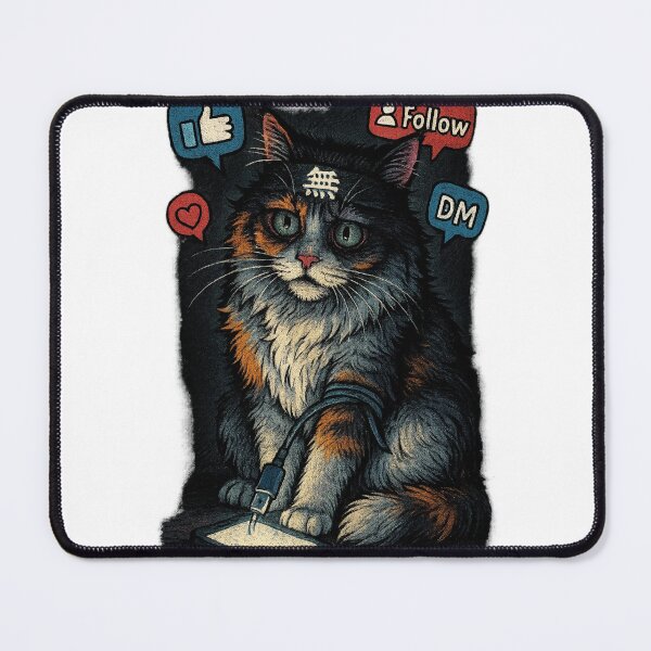 Item preview, "Zen Cat on Life Support (via Wi-Fi)" designed and sold by Kubiru.