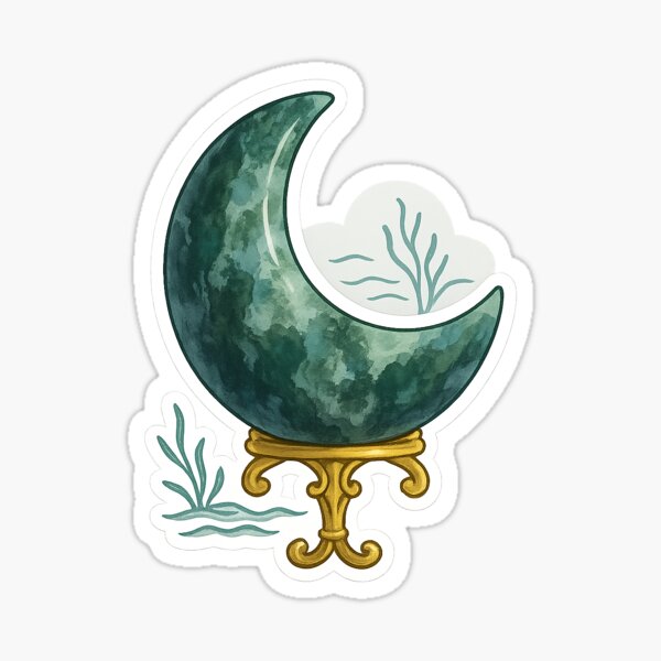 Item preview, Moss Agate Moon  designed and sold by Megan Burke.