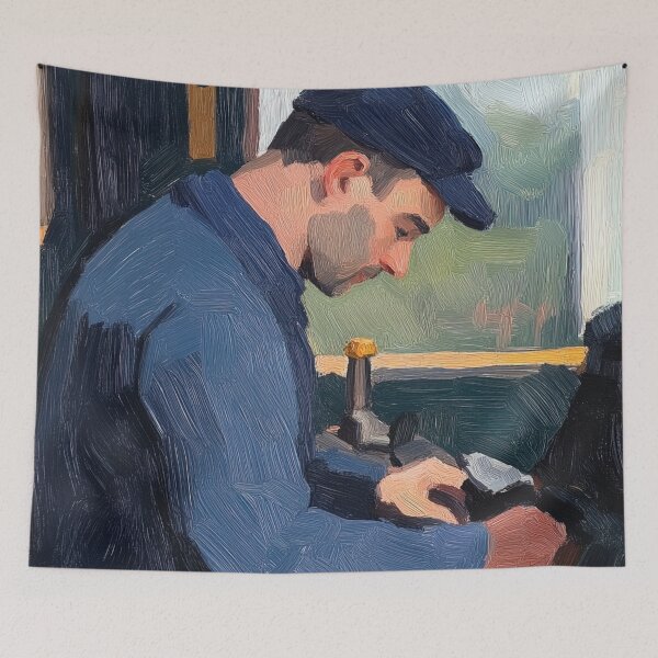 Item preview, Mechanic | Post-impressionist painting style designed and sold by ComicsFactory.