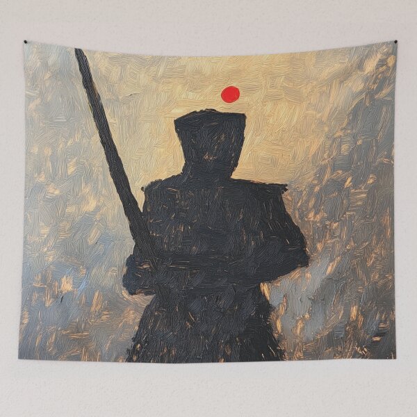 Item preview, Medieval soldier | Post-impressionist painting style designed and sold by ComicsFactory.
