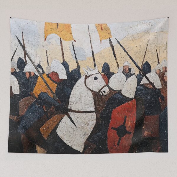 Item preview, Medieval war | Post-impressionist painting style designed and sold by ComicsFactory.
