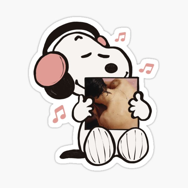 Item preview, snoopy listening to harry styles! designed and sold by oliviafeelsweird.