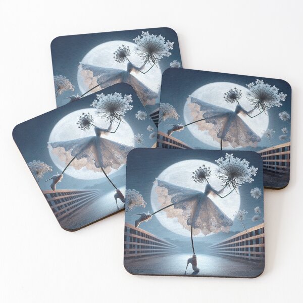 Item preview, Queen Anne's Lace Flower Dancing In The Moonlight  designed and sold by CarolM.