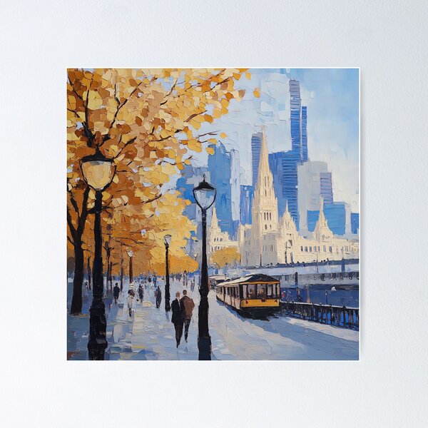 Item preview, Melbourne | Post-impressionist painting style designed and sold by ComicsFactory.