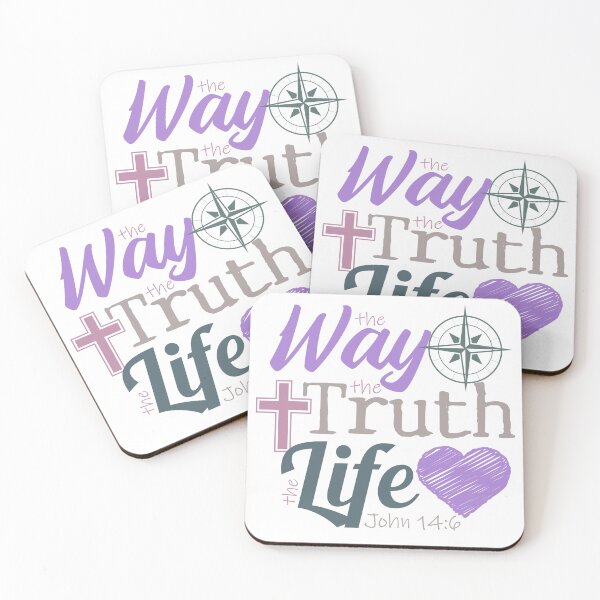 Item preview, John 14:6 The Way The Truth The Life Bible Verse Design designed and sold by EdifiedExpressions.