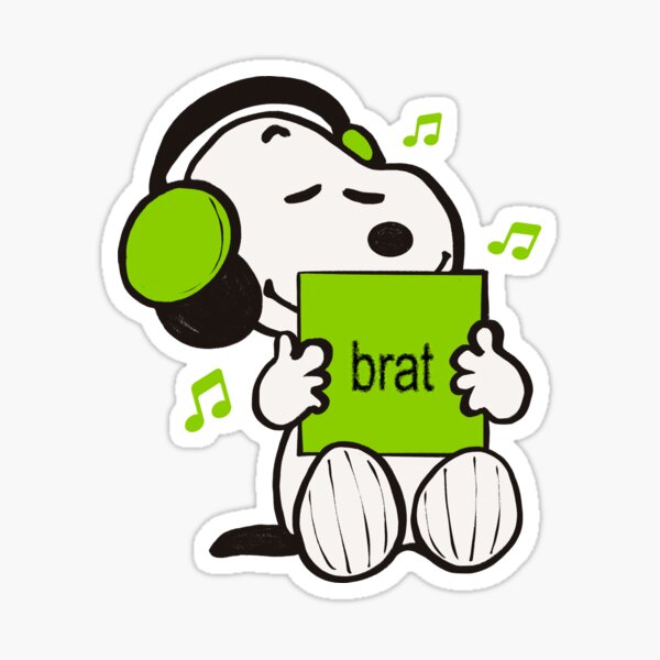 Item preview, snoopy listening to brat! designed and sold by oliviafeelsweird.