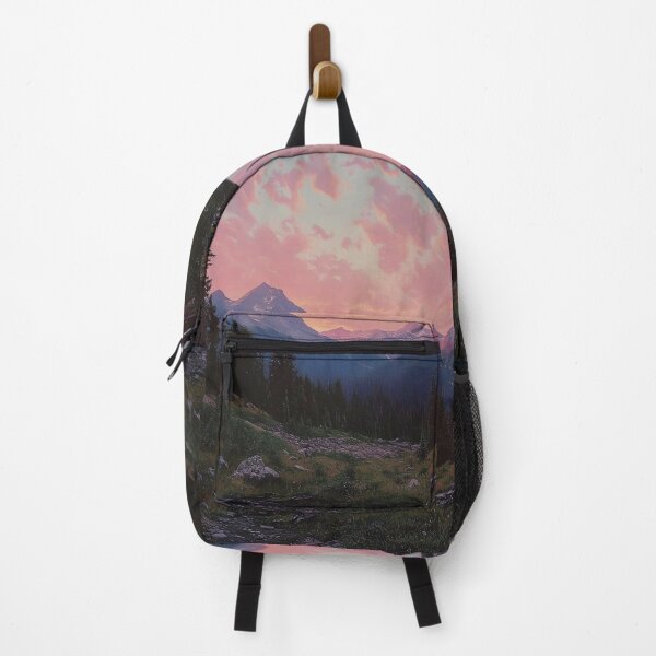 Item preview, Scenic mountains under a pink sky landscape designed and sold by dcrc.