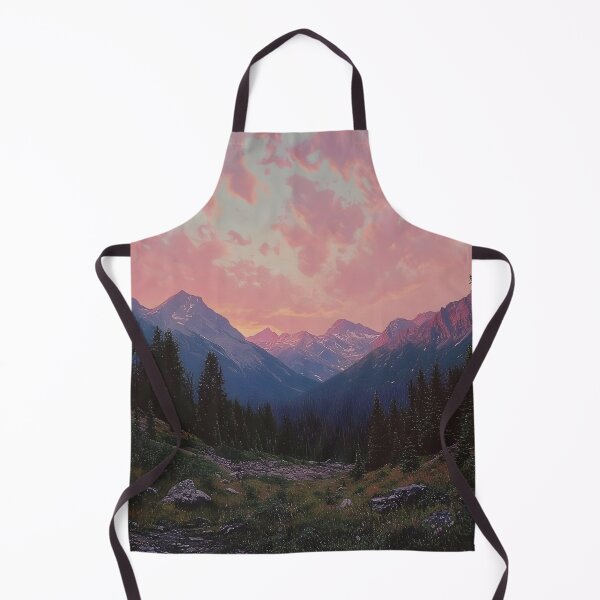 Item preview, Scenic mountains under a pink sky landscape designed and sold by dcrc.