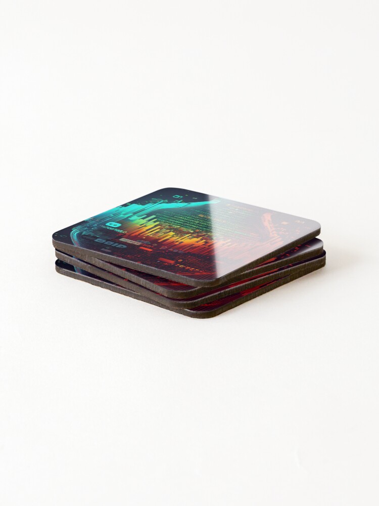 Thumbnail 4 of 5, Coasters (Set of 4), Cryptography - Raloel designed and sold by Raloel.