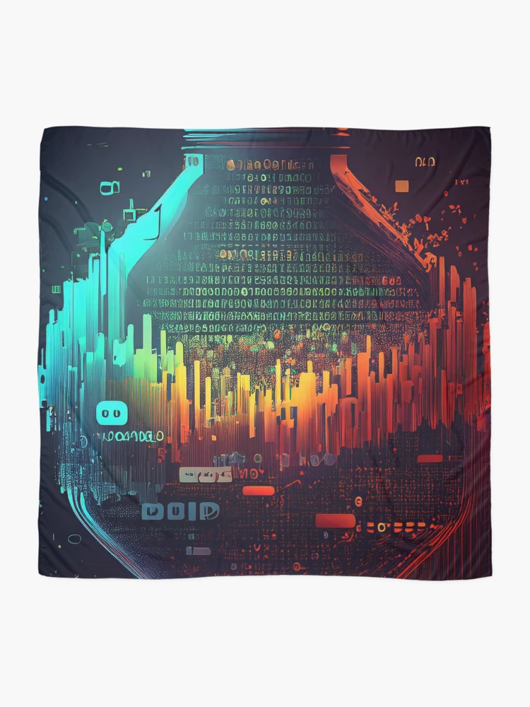 Thumbnail 2 of 3, Scarf, Cryptography - Raloel designed and sold by Raloel Art.