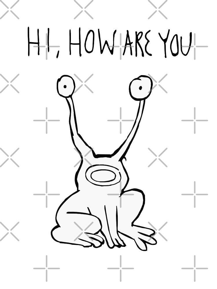 Thumbnail 2 of 2, Baby One-Piece, Hi How Are You| Daniel Johnston designed and sold by Nada18.