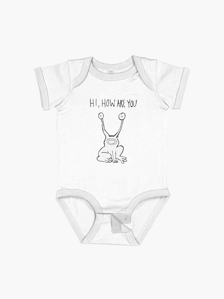 Thumbnail 1 of 2, Baby One-Piece, Hi How Are You| Daniel Johnston designed and sold by Nada18.