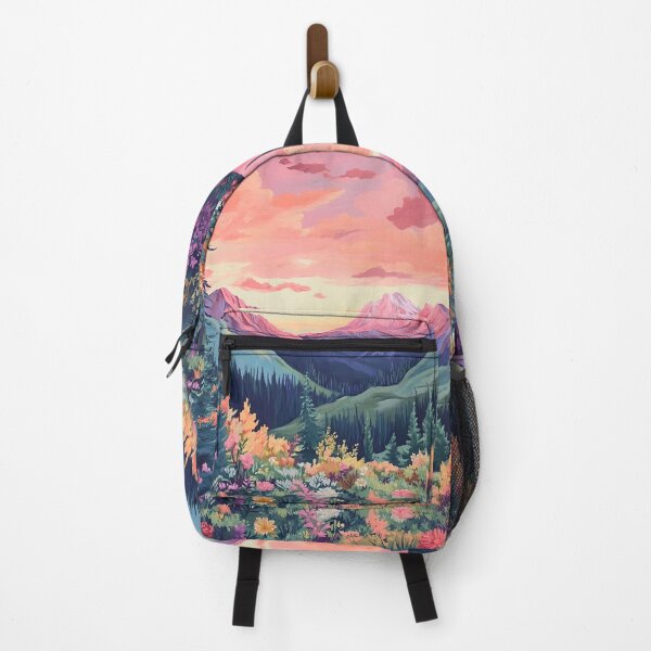 Item preview, scenic mountains under a pink sky landscape designed and sold by dcrc.