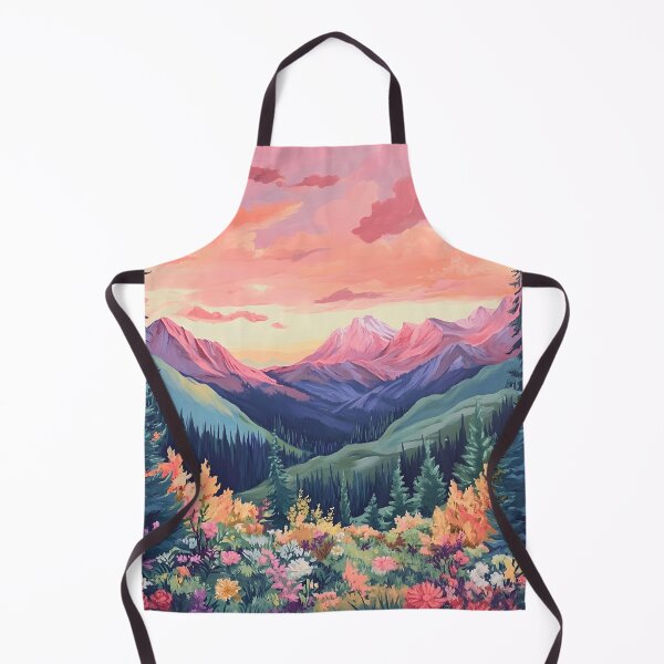 Item preview, scenic mountains under a pink sky landscape designed and sold by dcrc.
