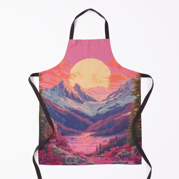 Item preview, scenic mountains under a pink sky landscape designed and sold by dcrc.