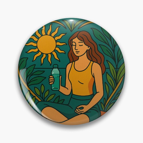 Item preview, Hydrate and Meditate - Mindful Summer Poster designed and sold by Lacritsa .