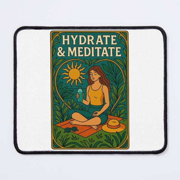 Item preview, Hydrate and Meditate - Mindful Summer Poster designed and sold by Lacritsa .