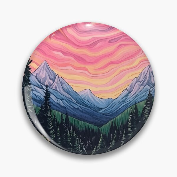 Artikelvorschau, malerische Berge unter einer rosa Himmelslandschaft entworfen und verkauft von dcrc.