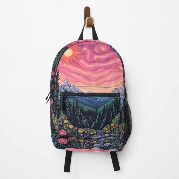 Item preview, scenic mountains under a pink sky landscape designed and sold by dcrc.