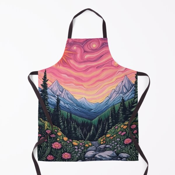 Item preview, scenic mountains under a pink sky landscape designed and sold by dcrc.