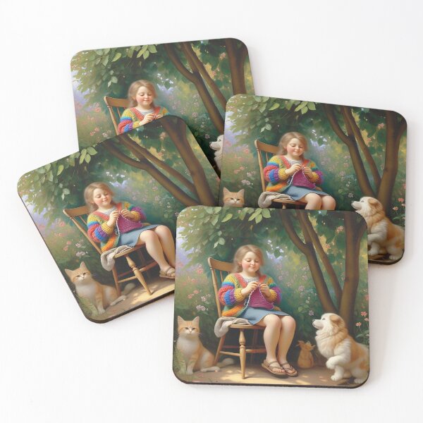 Item preview, A girl with her hobbies and animal friends. designed and sold by Tonphiarts.