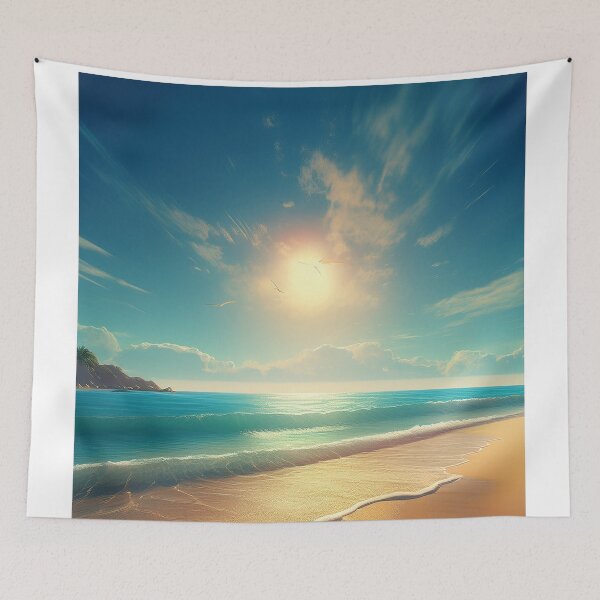 Item preview, Sunny beach at sunrise in the mountains designed and sold by Design your dreams.