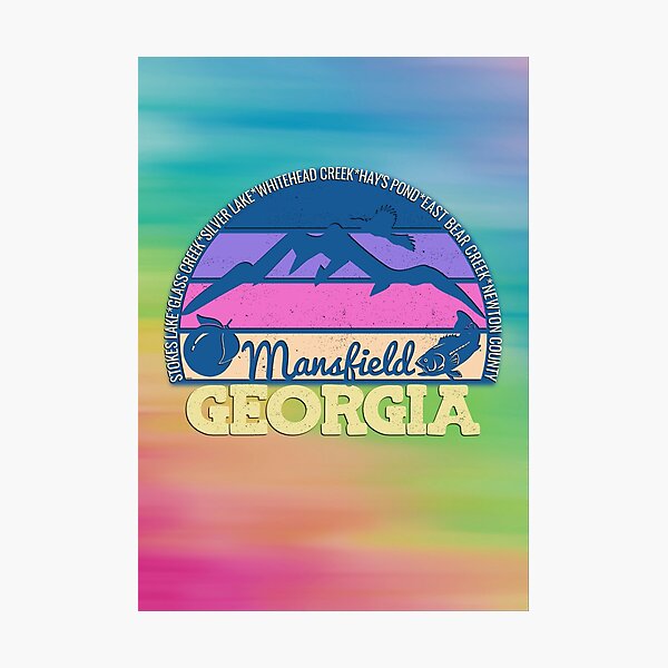 Item preview, Mansfield Georgia Sunset Retro Vintage Local Pride Logo designed and sold by CRHPOD20.