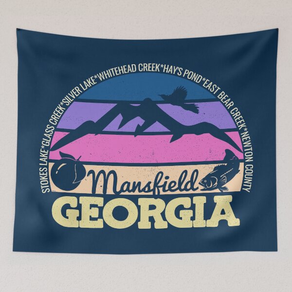 Item preview, Mansfield Georgia Sunset Retro Vintage Local Pride Logo designed and sold by CRHPOD20.