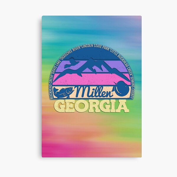 Item preview, Millen Georgia Sunset Retro Vintage Local Pride Logo designed and sold by CRHPOD20.
