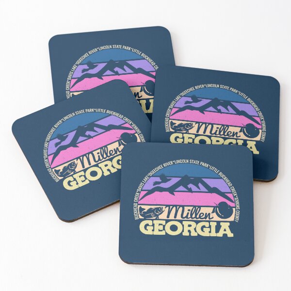 Item preview, Millen Georgia Sunset Retro Vintage Local Pride Logo designed and sold by CRHPOD20.