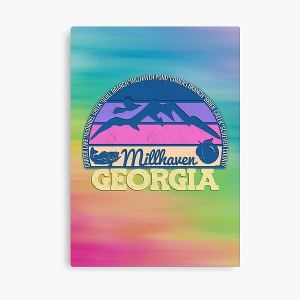 Item preview, Millhaven Georgia Sunset Retro Vintage Local Pride Logo designed and sold by CRHPOD20.