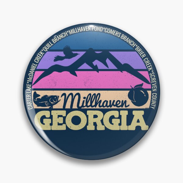 Item preview, Millhaven Georgia Sunset Retro Vintage Local Pride Logo designed and sold by CRHPOD20.