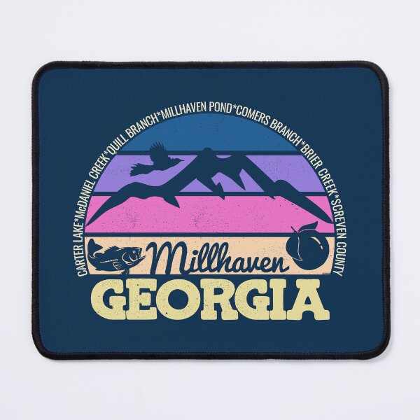 Item preview, Millhaven Georgia Sunset Retro Vintage Local Pride Logo designed and sold by CRHPOD20.