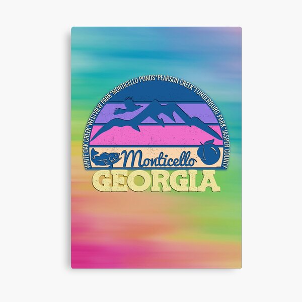 Item preview, Monticello Georgia Sunset Retro Vintage Local Pride Logo designed and sold by CRHPOD20.