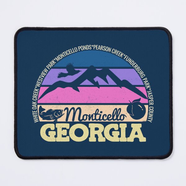 Item preview, Monticello Georgia Sunset Retro Vintage Local Pride Logo designed and sold by CRHPOD20.