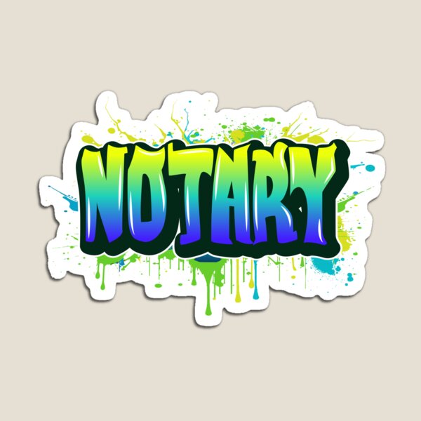 Item preview, Notary – Bold Graffiti Splatter Street Art Design designed and sold by NotaryLife.