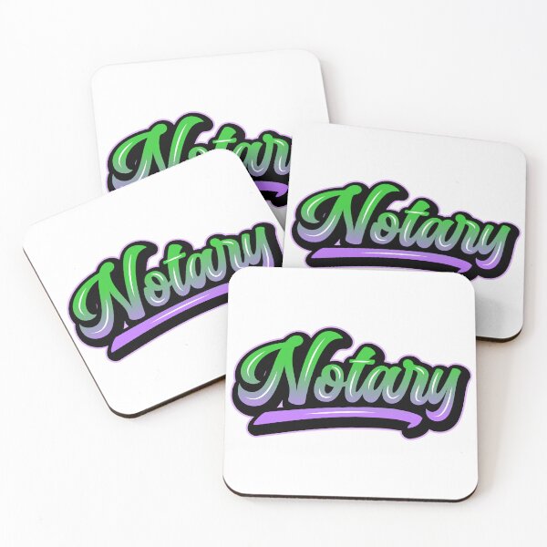 Item preview, Notary – Neon Gradient Retro Script Design designed and sold by NotaryLife.