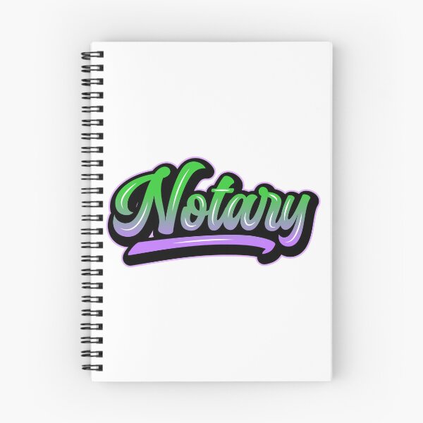 Item preview, Notary – Neon Gradient Retro Script Design designed and sold by NotaryLife.