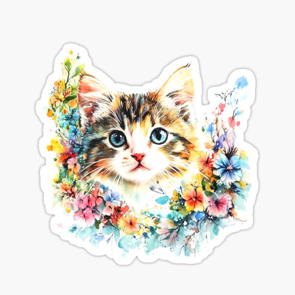 Item preview, Flowering cat designed and sold by nyahuyu.